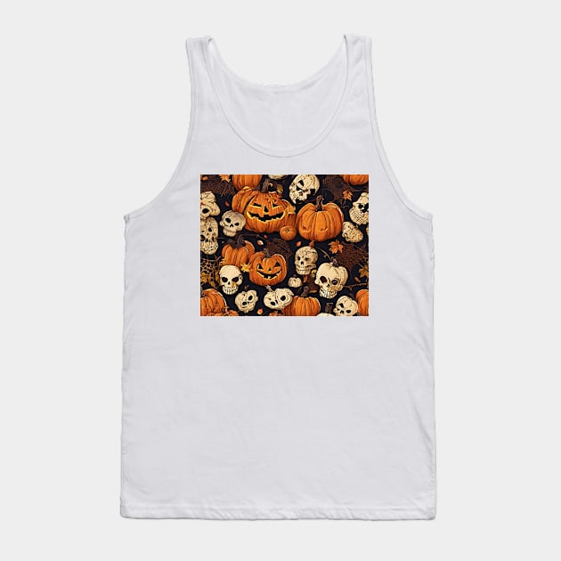 Halloween Pumpkin Tank Top by justrachna